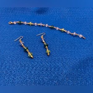 Dainty Earrings & Bracelet Set